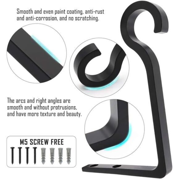 Hanging Plant Bracket 6inch Metal Plant Hook Shepherds Hook Decorative Wall - Picture 4 of 7